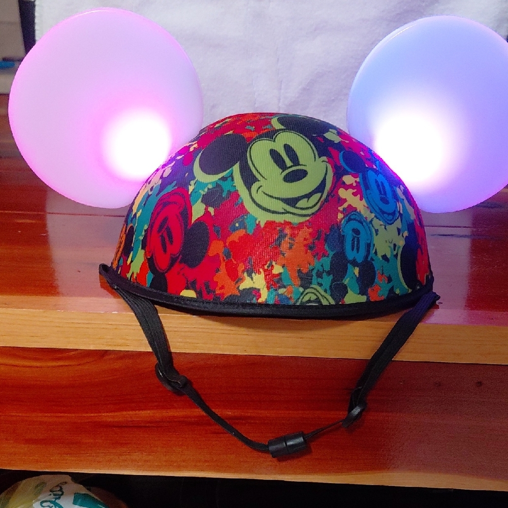 Disney Parks Multi Colored Light Up Mickey Mouse Ears  Various Light Effects